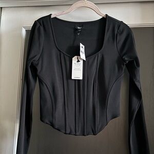 Express Black Corset Style Top